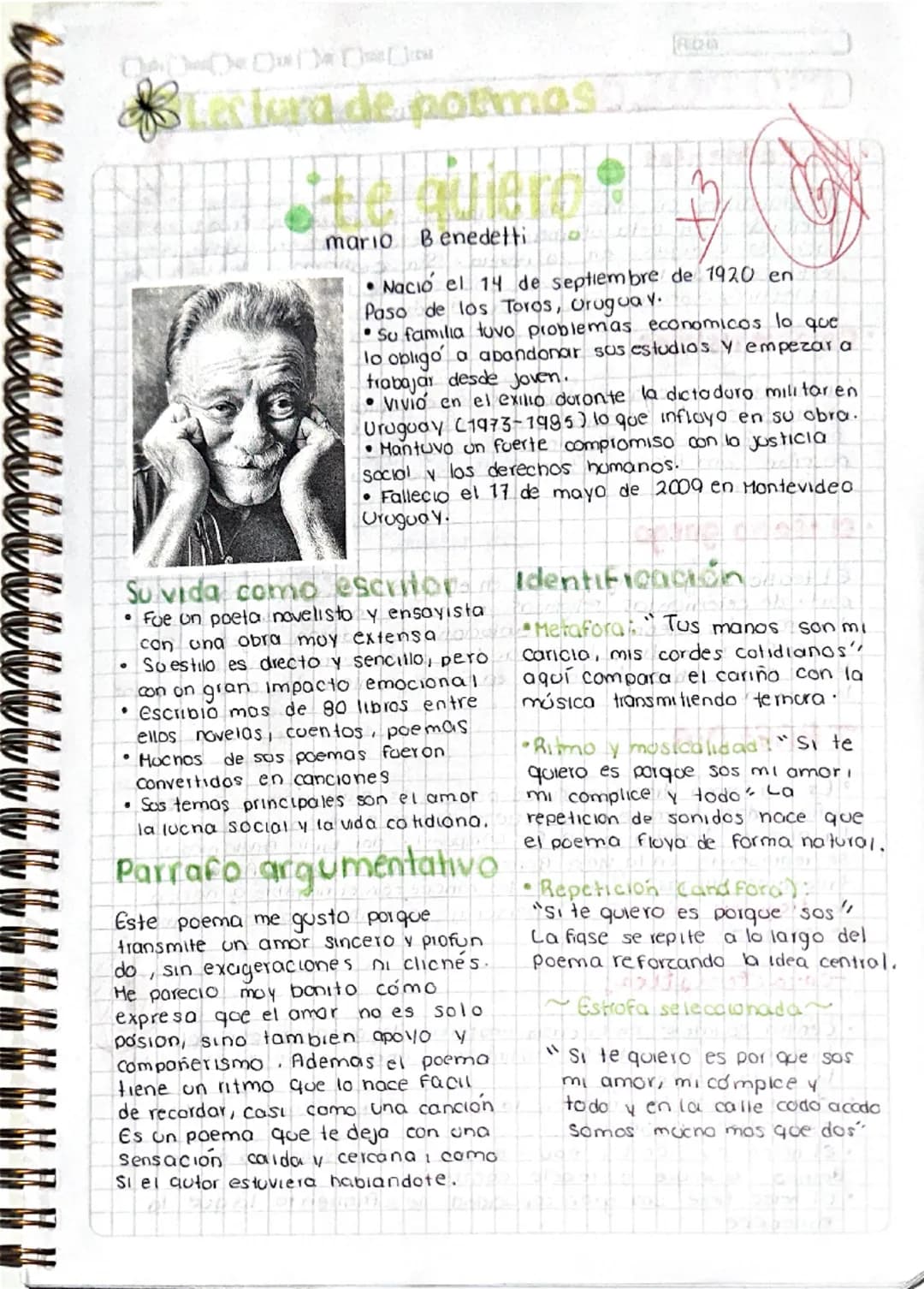 # Lettura de pormas
mario Benedetti.
* Nació el 14 de septiembre de 1920 en
Paso de los Toros, Uruguay.
* Su familia tuvo problemas ec
