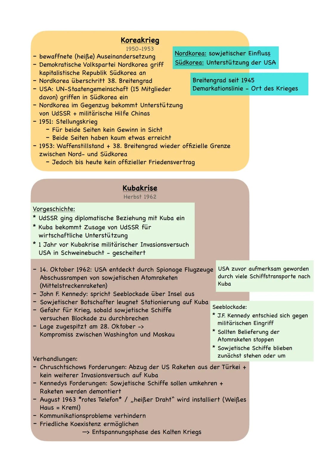 # Ost West - Konflikt
Ausgangspunkt: Ende 2. Wk 1945
Verlauf:
- UdSSR + USA - Anti-Hitler-Koalition:
- Gemeinsamer Kampf gegen NS-Regi