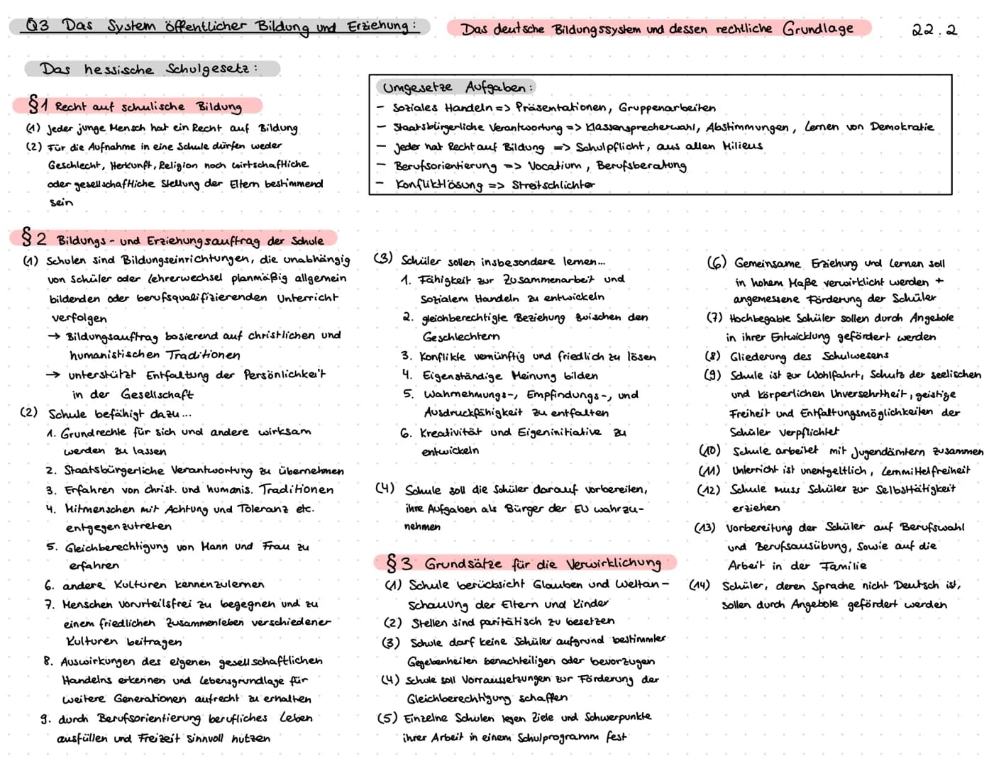 # Q3 Das System öffentlicher Bildung und Erziehung:
Definition von Bildung:
- bedeutet, im Bilde sein", womit
gemeint ist, die Welt zu vers