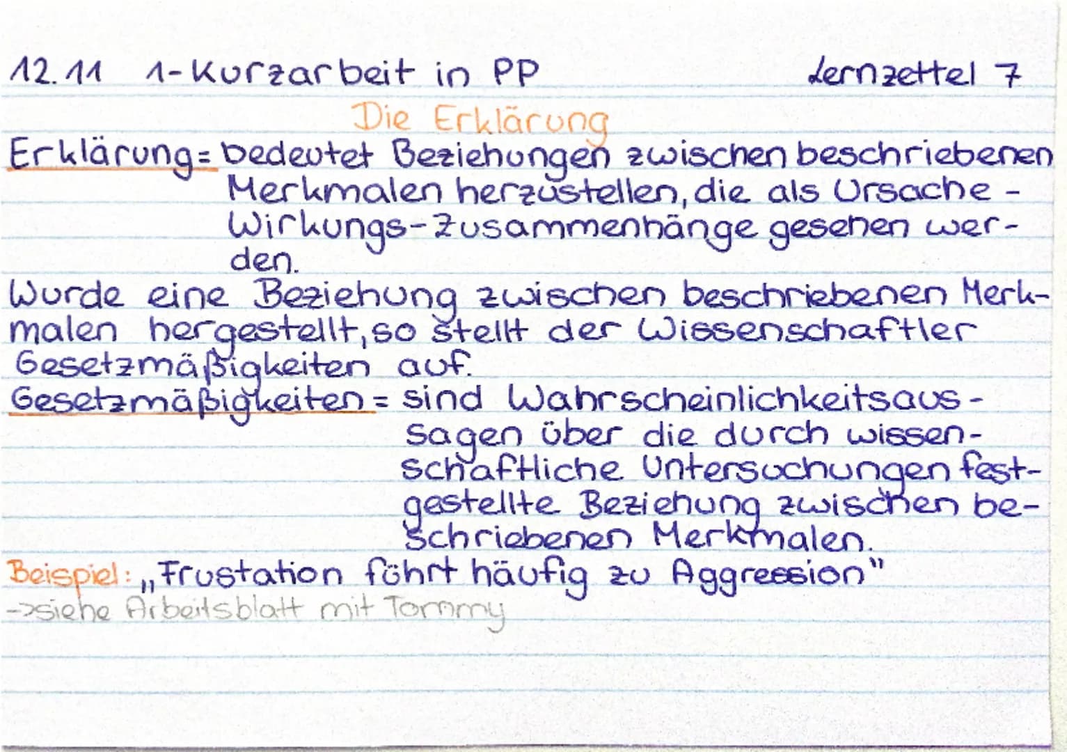 12.44 1-Kurzarbeit in PP
Lernzettel 1
Wissenschaftliche Theorie vs Alltagstheorie
= durch wissenschaftliches
= durch eigene Erfahrungen
Vor