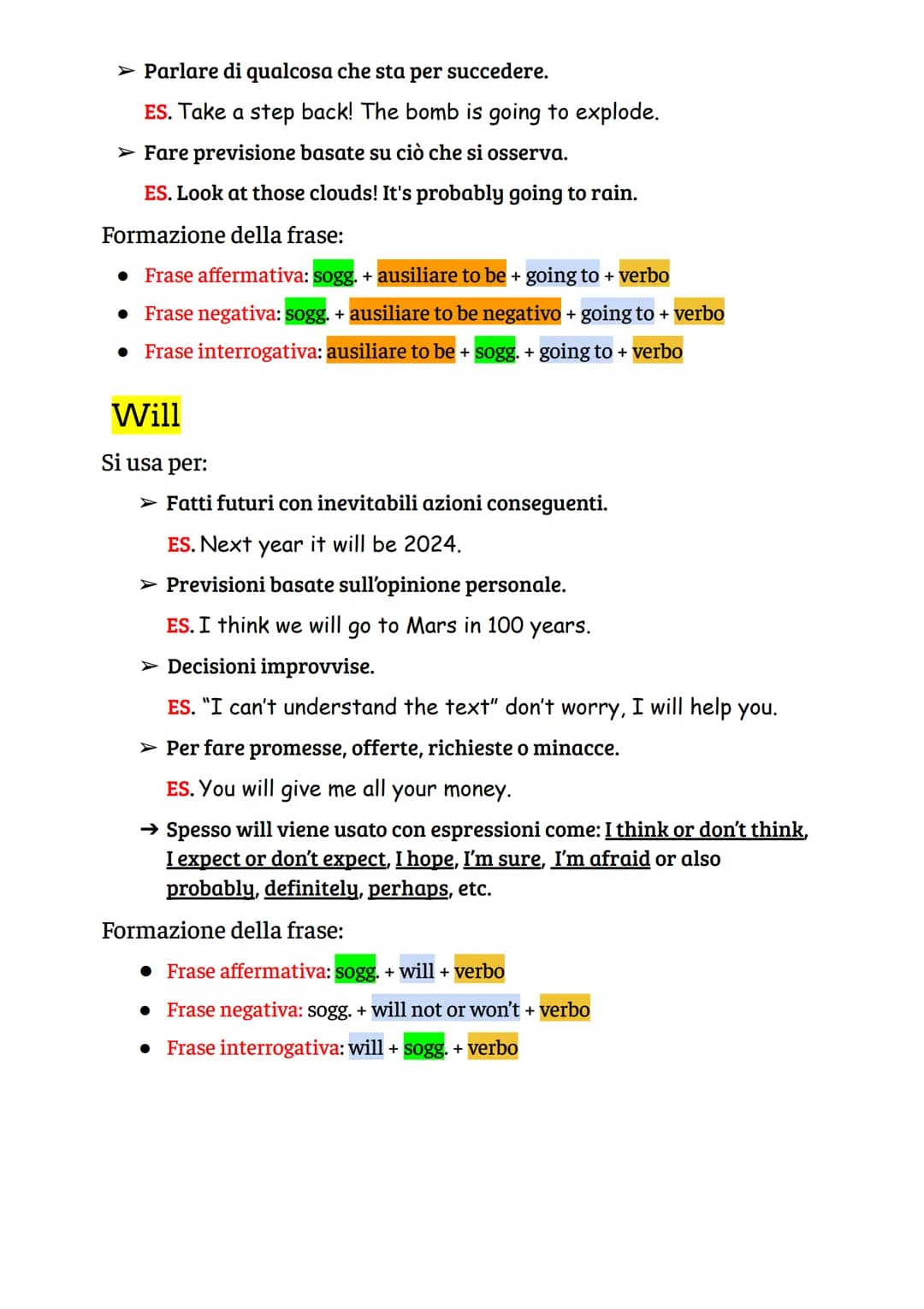 # Future tenses
Present continuous for future
Si usa per:
➤ Parlare di cose già programmate, che si è sicuri di fare.
ES. I'm working on
