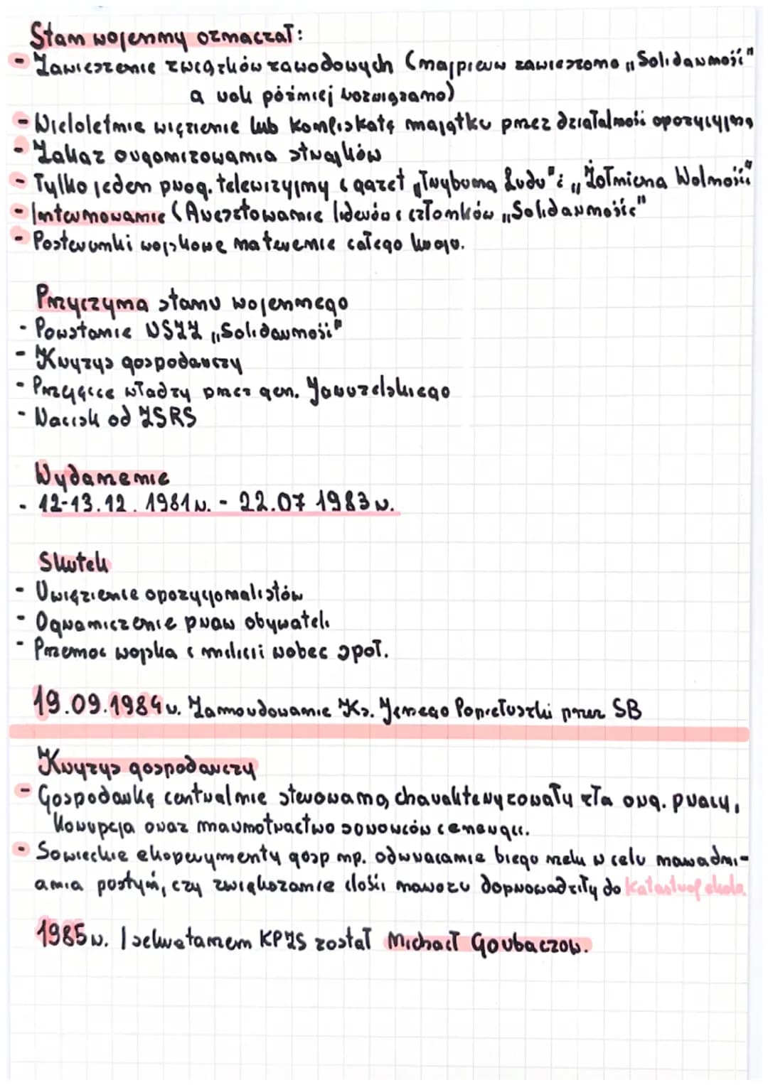 # UPADEK KOMUNIZMU
Wdrugiej połowie lat 70 polska zaczeła odczuwać
Patalme skutki władzy Grewka mim. pmez długa,
Te inwestycje (wormgre cen
