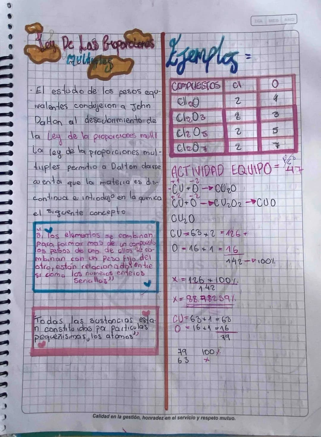 # Ley De Las Broporciones
MULA
- El estudio de los pesos equ
ivalentes condujeron a John
Dalton al descubrimiento de
la Ley de la proporcio