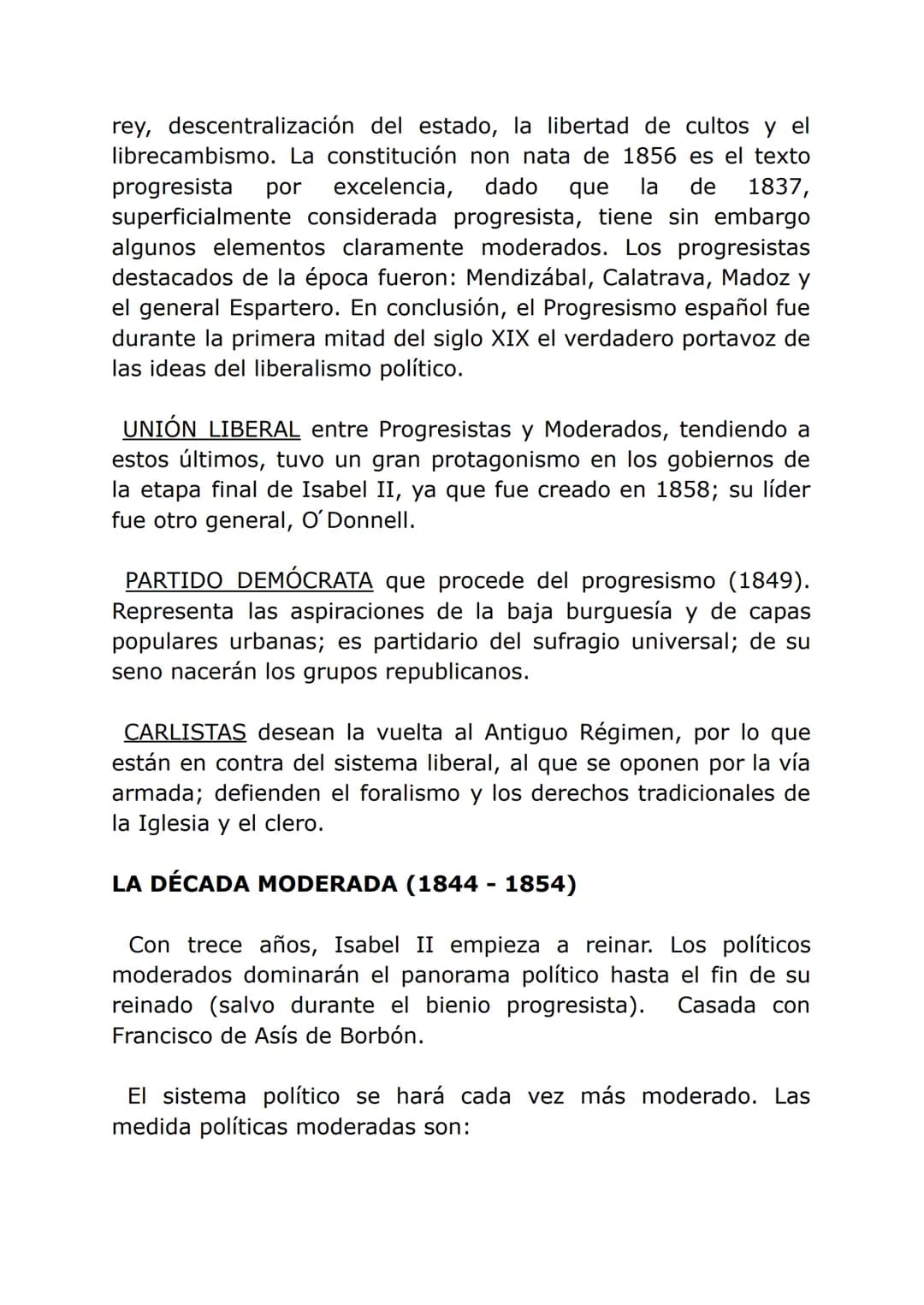 # EL REINADO DE ISABEL II (1843 - 1868)
INTRODUCCIÓN.
Las décadas centrales del siglo XIX, de las que vamos a hablar
en este tema, se cara