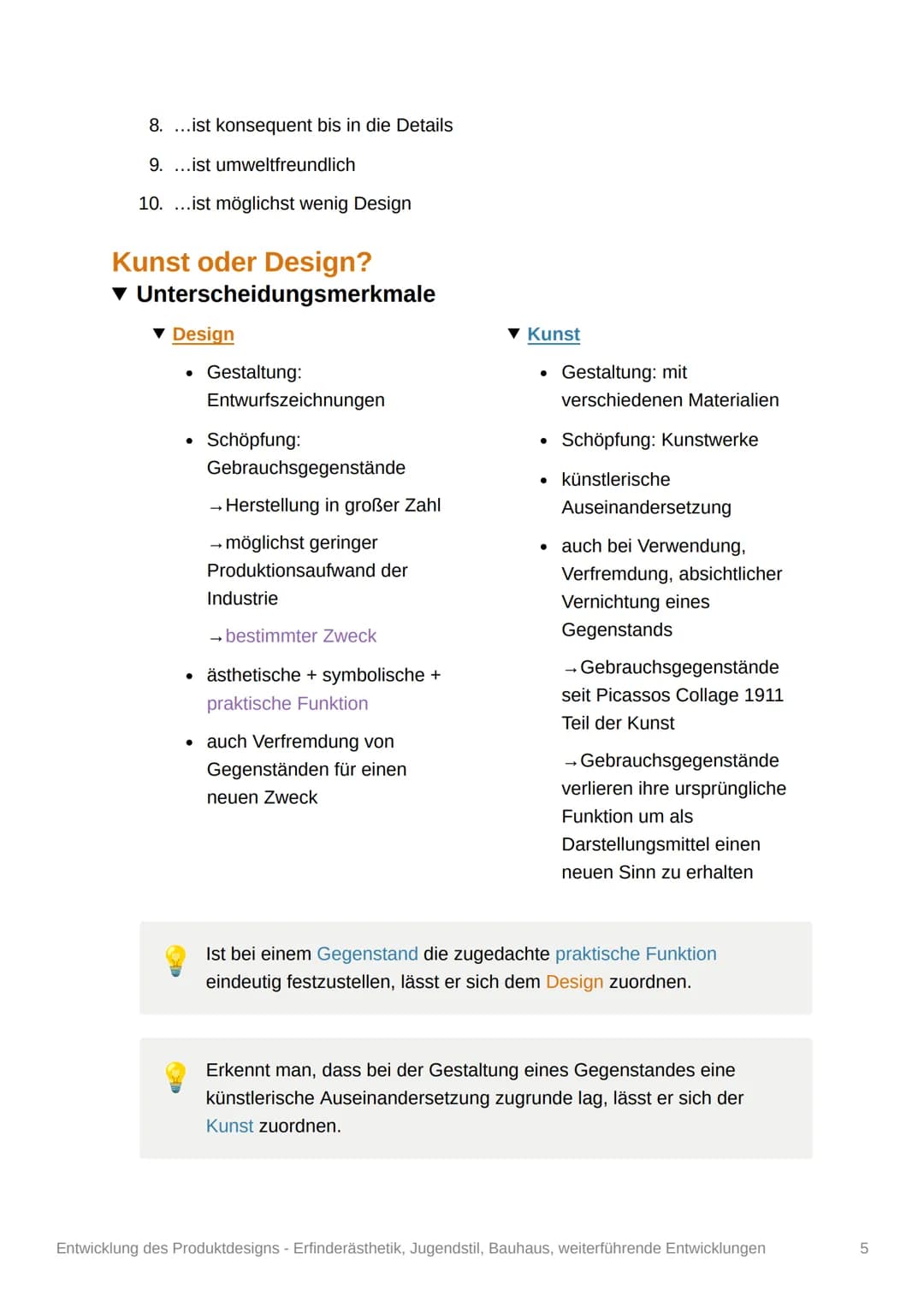 Entwicklung des
Produktdesigns -
Erfinderästhetik, Jugendstil,
Bauhaus, weiterführende
Entwicklungen
Q11/2
Das Design
▾ Definition des Des