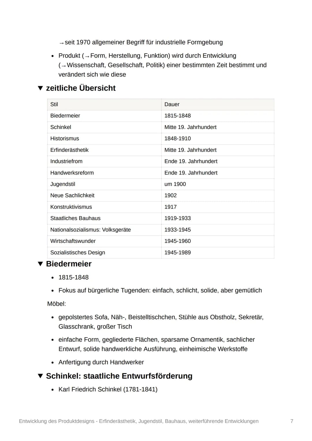 Entwicklung des
Produktdesigns -
Erfinderästhetik, Jugendstil,
Bauhaus, weiterführende
Entwicklungen
Q11/2
Das Design
▾ Definition des Des