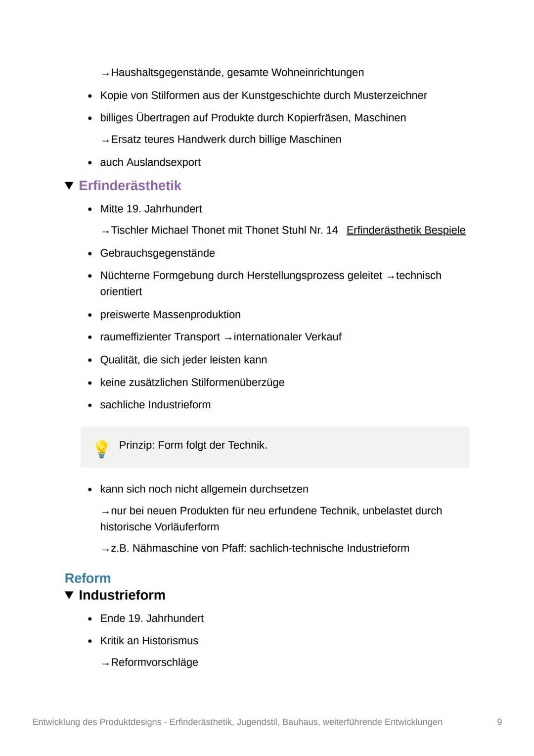 Entwicklung des
Produktdesigns -
Erfinderästhetik, Jugendstil,
Bauhaus, weiterführende
Entwicklungen
Q11/2
Das Design
▾ Definition des Des