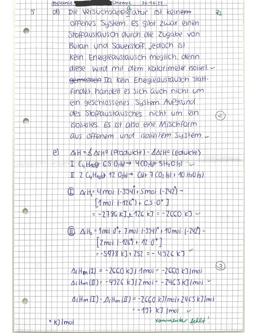Viel Erfolg!
Ch 12.1
Klausur Nr. 1
20.10.22
Name: Melanie
Punkte:
Notenpunkte:
25,5/34 VP
12 NP
Aufgabe 1:
(6/10 VP)
Benzoesäure (Benzolca
