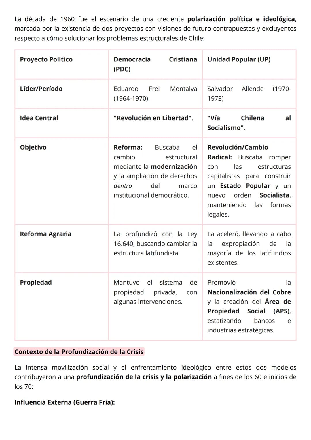 # Resumen de Estudio: Transformaciones Estructurales y Proyectos
# Políticos en Chile a Mediados del Siglo XX
Este resumen aborda los probl