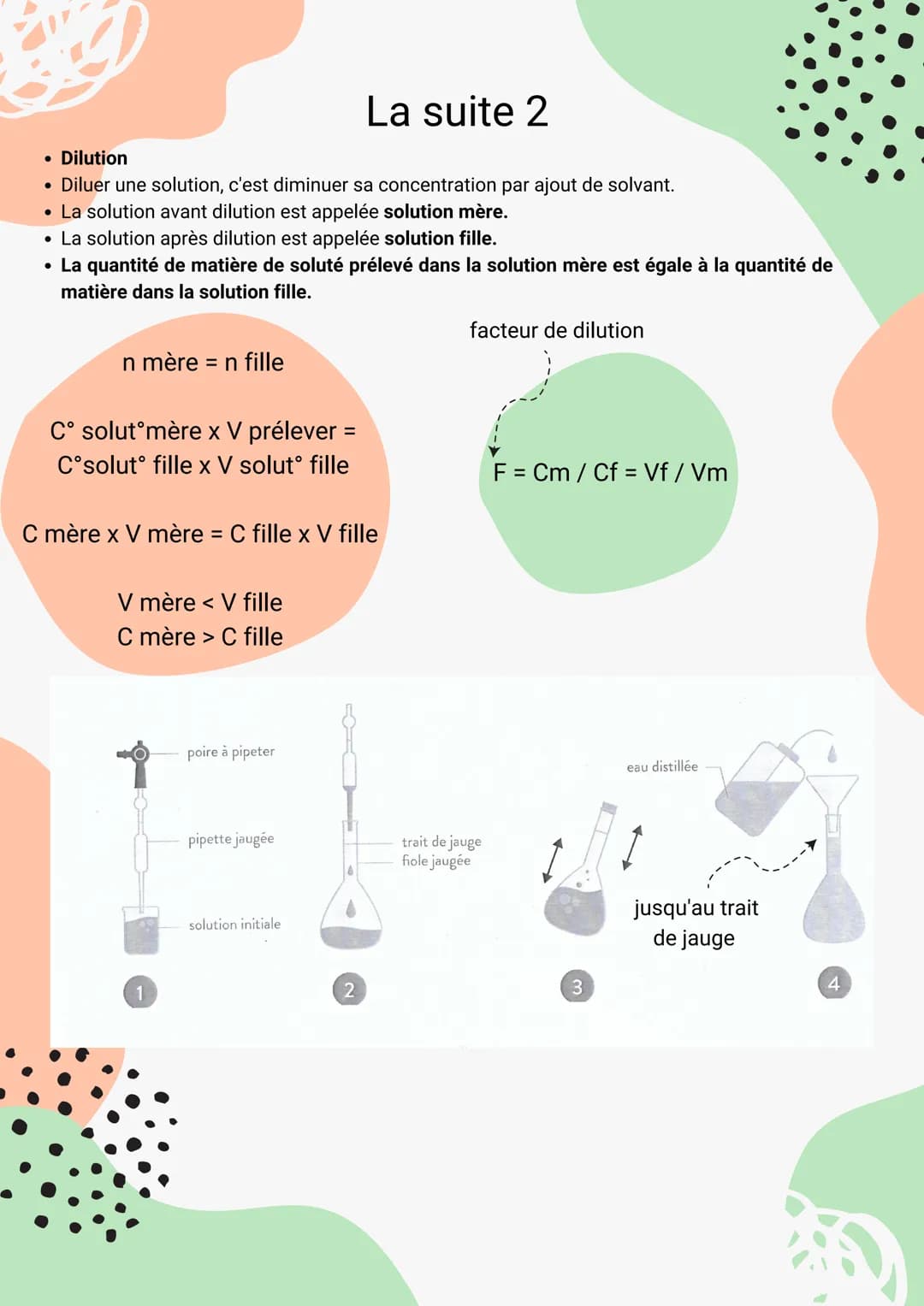 # Quantité de matière et concentration
- Une mole d'entités (atomes, molécules, ions...) contient un nombre égal à 6,02.10e23
entités. Cett