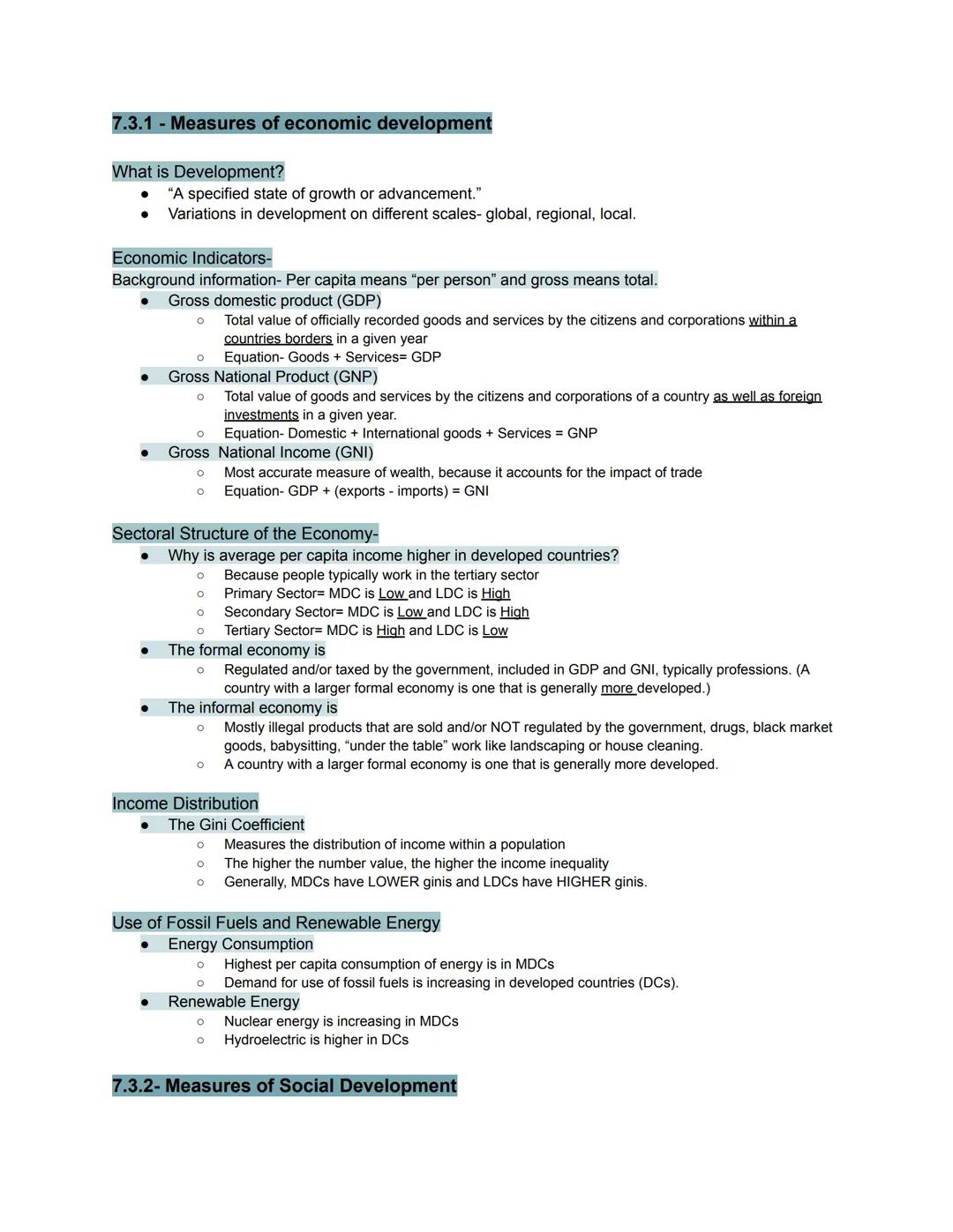 # Unit 7- Development
## 7.1- The industrial revolution
Industrial Revolution-
* Starting in the 18th century, there were multiple adva