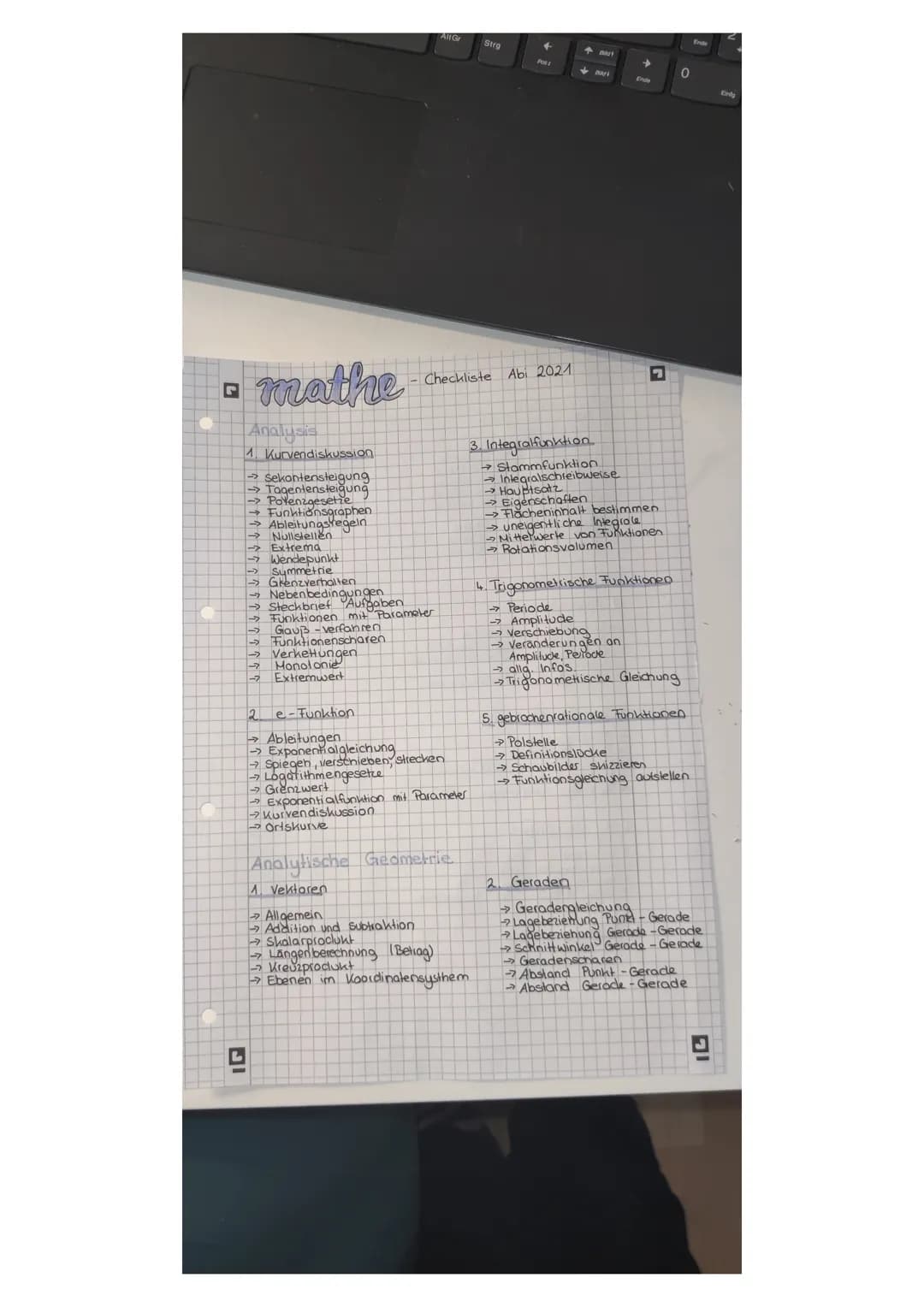 mathe - Chechilate Ab 2021
Analysis
4. Kurvendiskussion
* Sekantensteigung
* Tagentensteiguna
* Porenzgesetie
* Funktionsgraphen
*