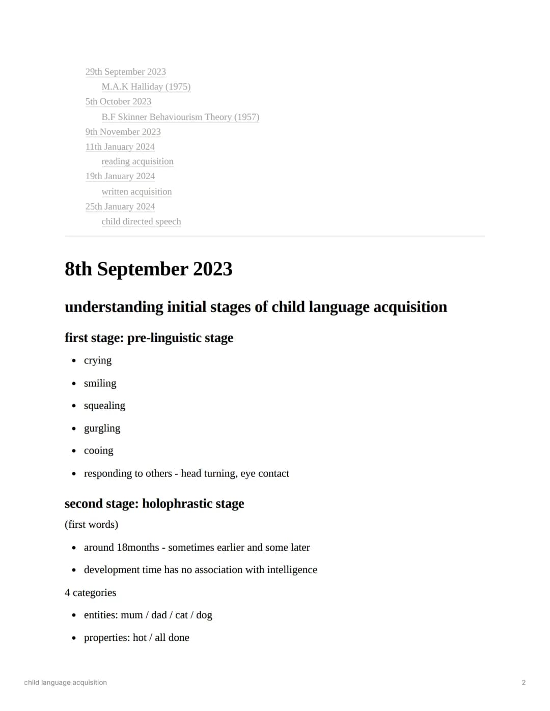 child language acquisition
subject english language
Last edited time @March 11, 2024 7:10 PM
notes paper 1
status ongoing
type notes
▼ con