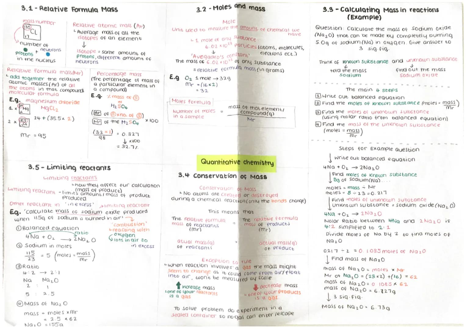 <p>The relative formula mass (Mr) is calculated by adding together the relative atomic masses (Ar) of all the atoms in the compound's molec