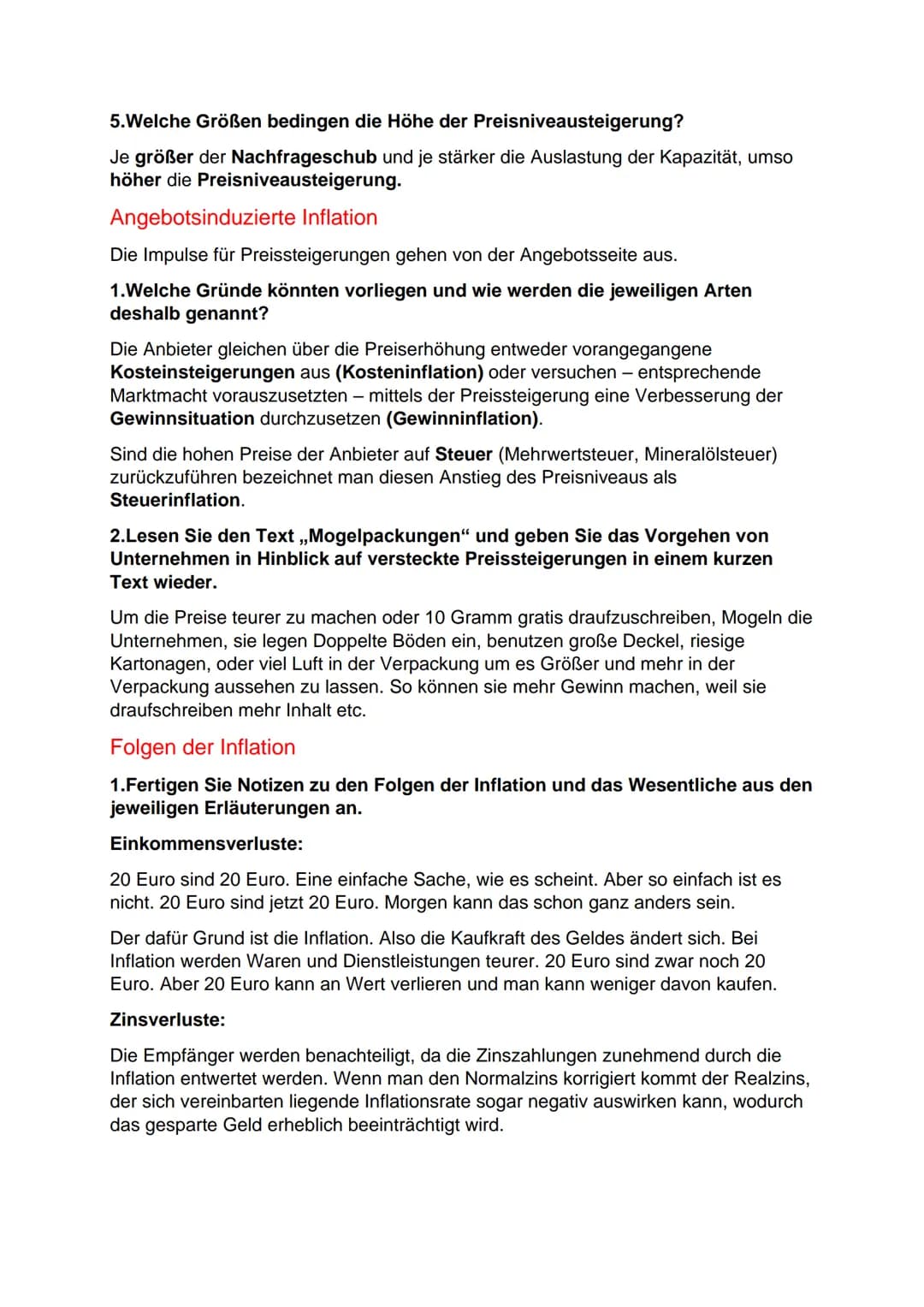 # Inflation
Lat.: aufblähen
Man spricht von einer Inflation, wenn das allgemeine Preisniveau steigt, die Produkte
am Markt also teuer werde