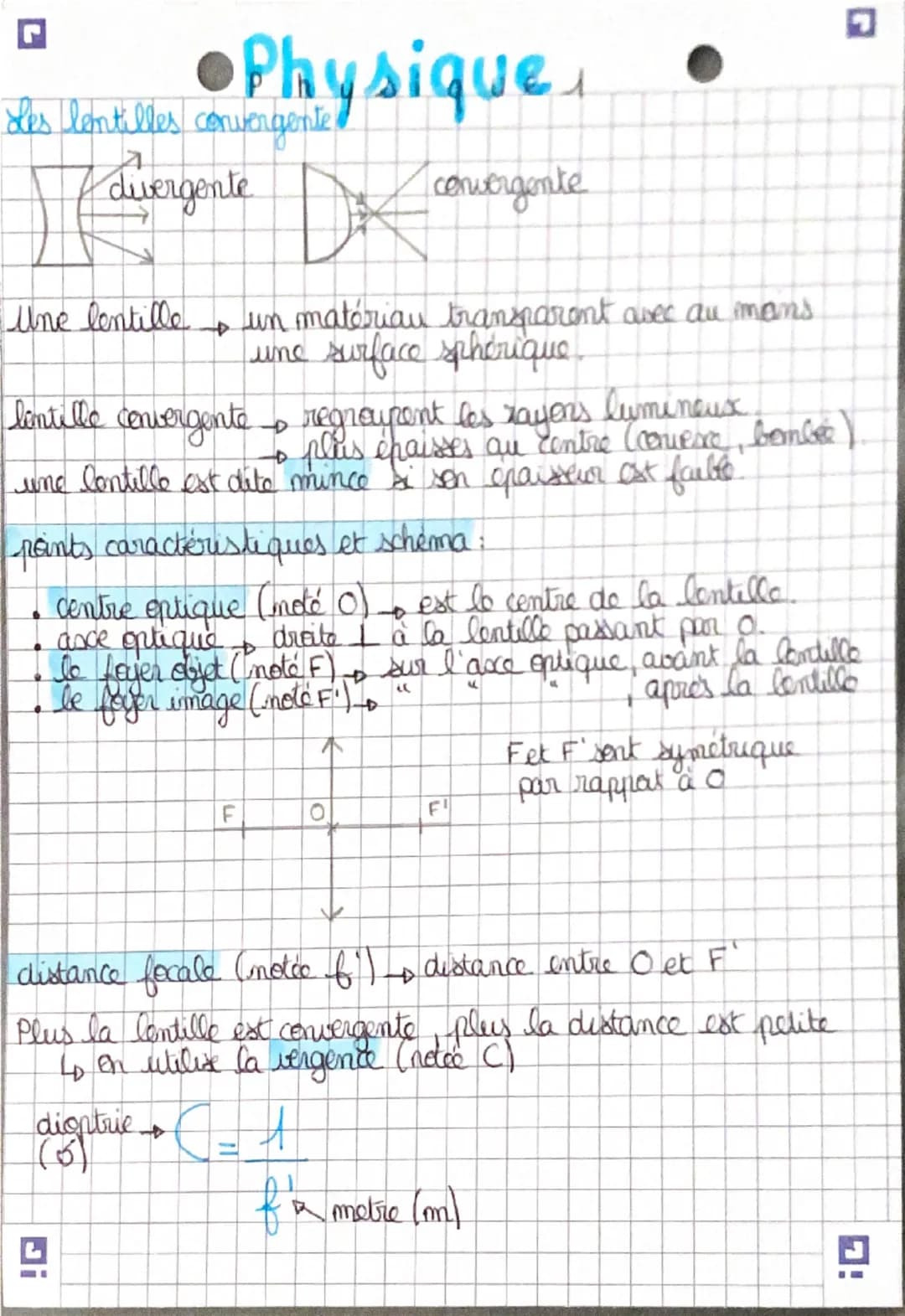 # Physique
Les lentilles convergente
Ravengonte DK conicgonte
Une lentille un matériau transparent
une surface sphérique.
avec au mans.