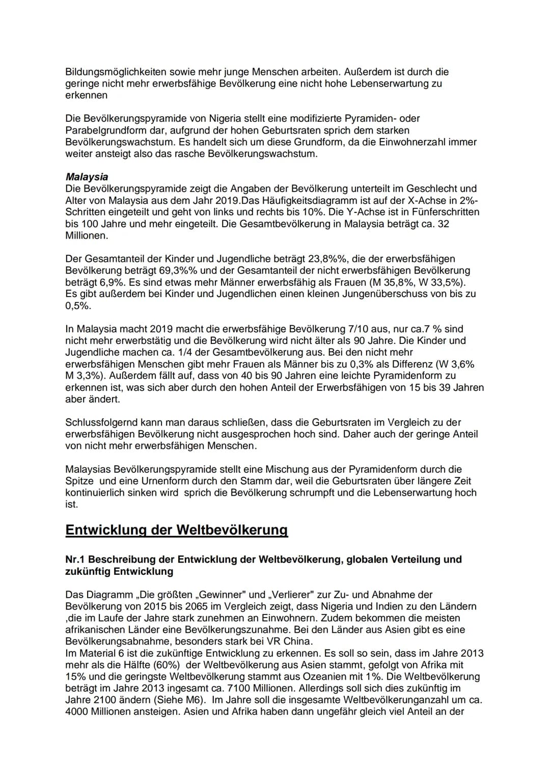 # Thema: Bevölkerungsentwicklungen beschreiben
können
# Eine Bevölkerungspyramide auswerten
Nr.1a) Auswertung Bevölkerungspyramide von Chi