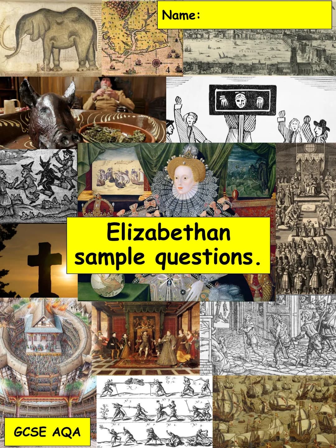 Name:
Elizabethan
sample questions.
GCSE AQA Q1 How convincing...? How far do you agree? (8 Marks)
All questions: Explain your answer usi