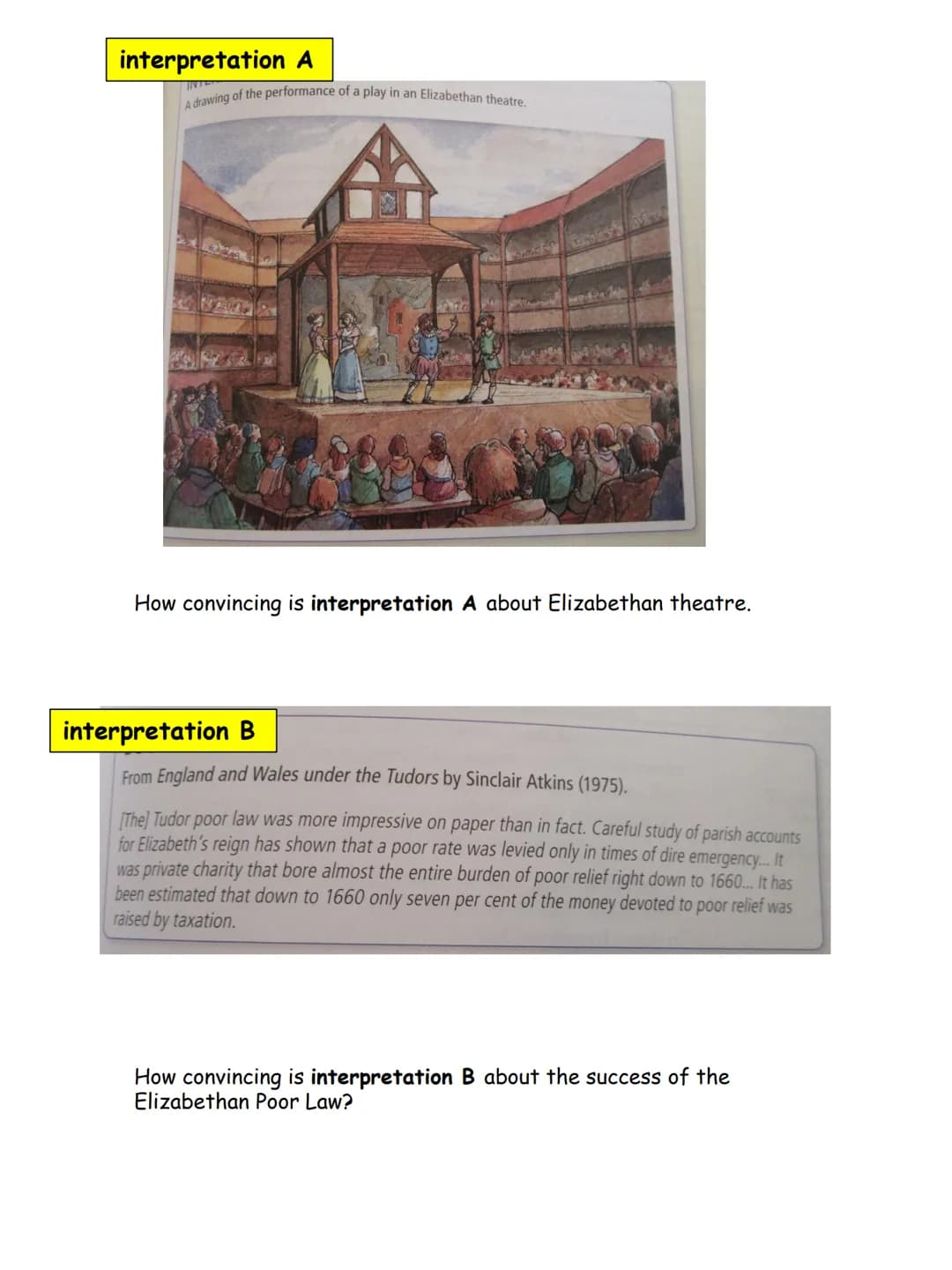 Name:
Elizabethan
sample questions.
GCSE AQA Q1 How convincing...? How far do you agree? (8 Marks)
All questions: Explain your answer usi