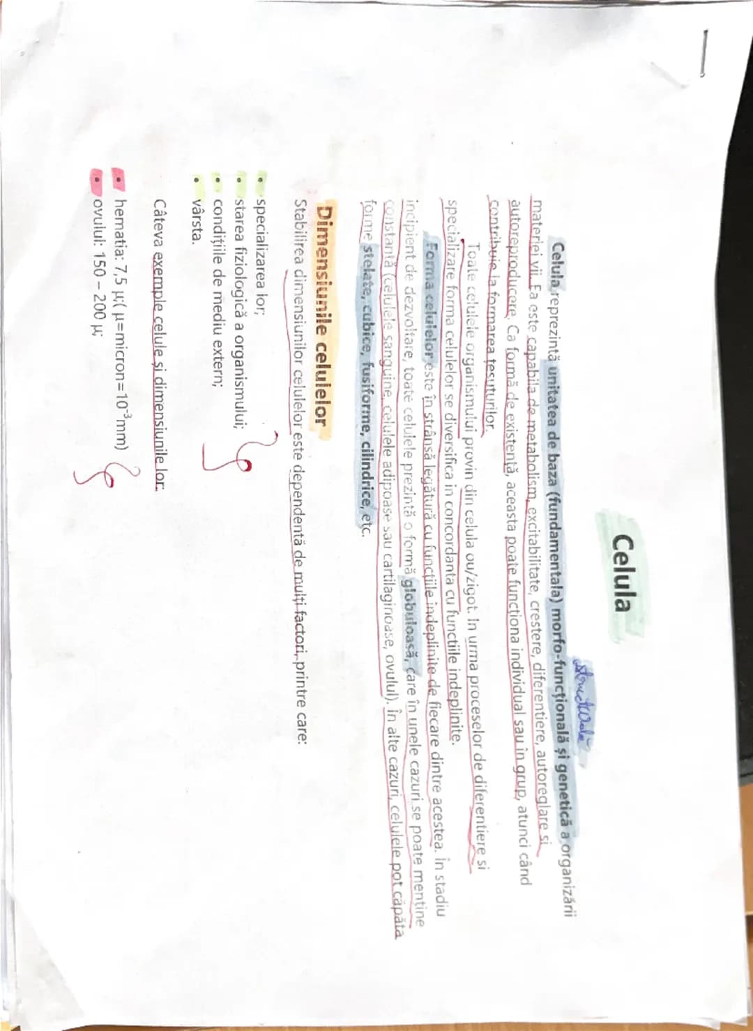 # Celula
strictWda
Celula reprezintă unitatea de baza (fundamentala) morfo-funcţională și genetică a organizării
materiei vii. Ea este cap