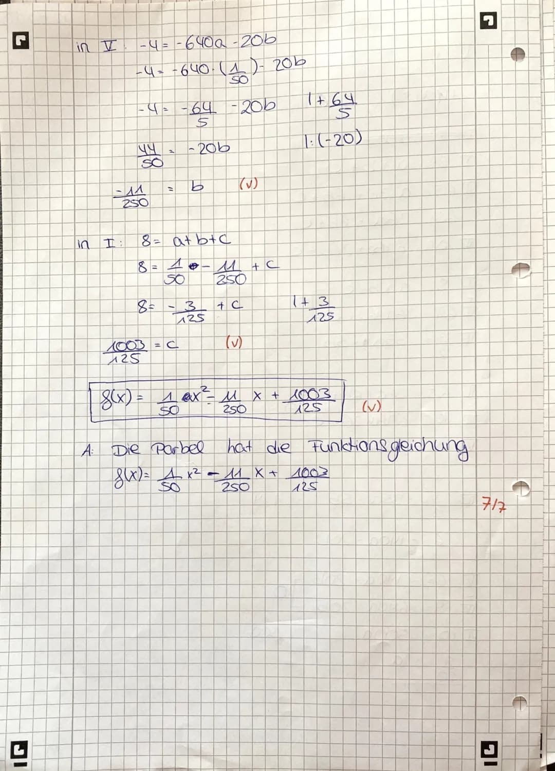 # Berufliches Gymnasium Klasse 11
## Schriftliche Überprüfung (SÜ)
Mathematik 12.02.2020
Die Lösung ist ausführlich, nachvollziehbar und f