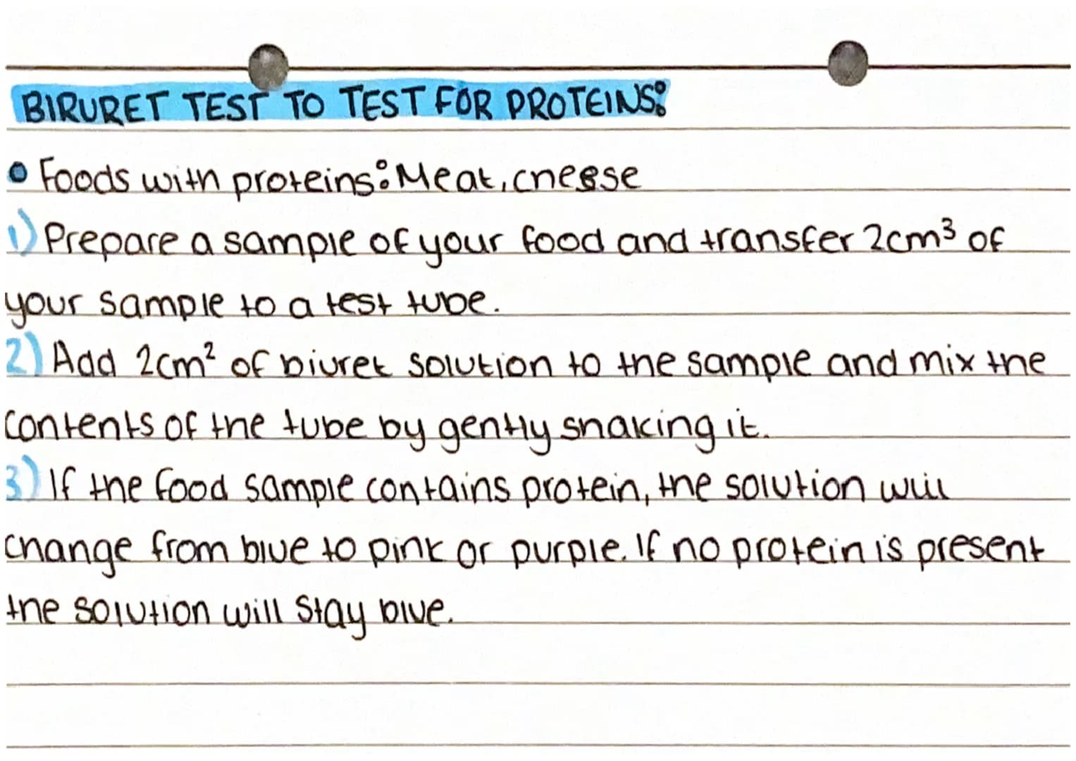# food tests
BENEDICTS TEST TO TEST GLUCOSE:
* Foods with glucose:biscuits, cereal, bread.
1) Prepare a food sample and transfer scm³ int