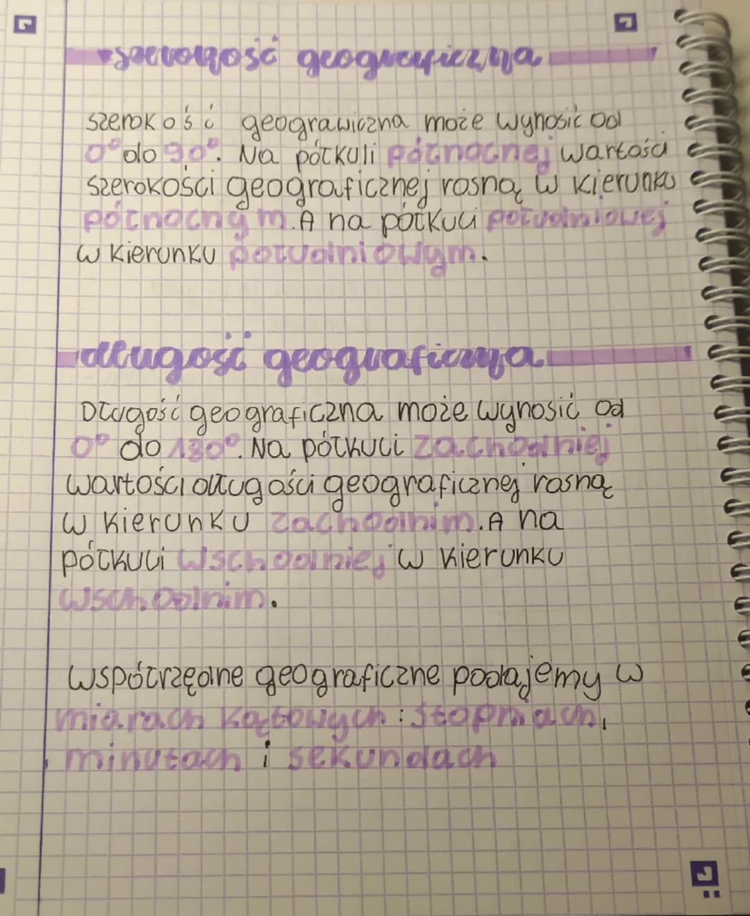 # Geografia
- współrzędne geograficzne
pavayuzi i varjouzini
Potupniki-wszystkie mają tę sama
długość. Dwa spośród nich -
dzielą kulę
zie