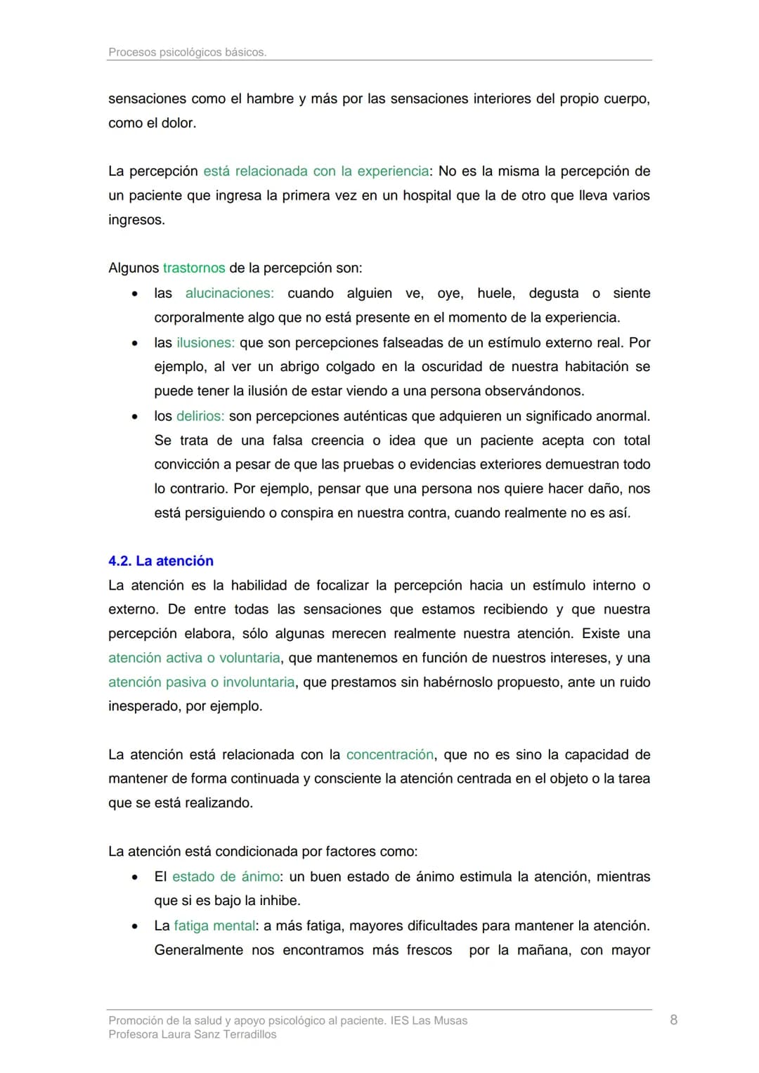# TEMA 1: PROCESOS PSICOLÓGICOS BÁSICOS
1. Introducción
La definición de salud de la OMS nos dice que esta debe abarcar no sólo el estado