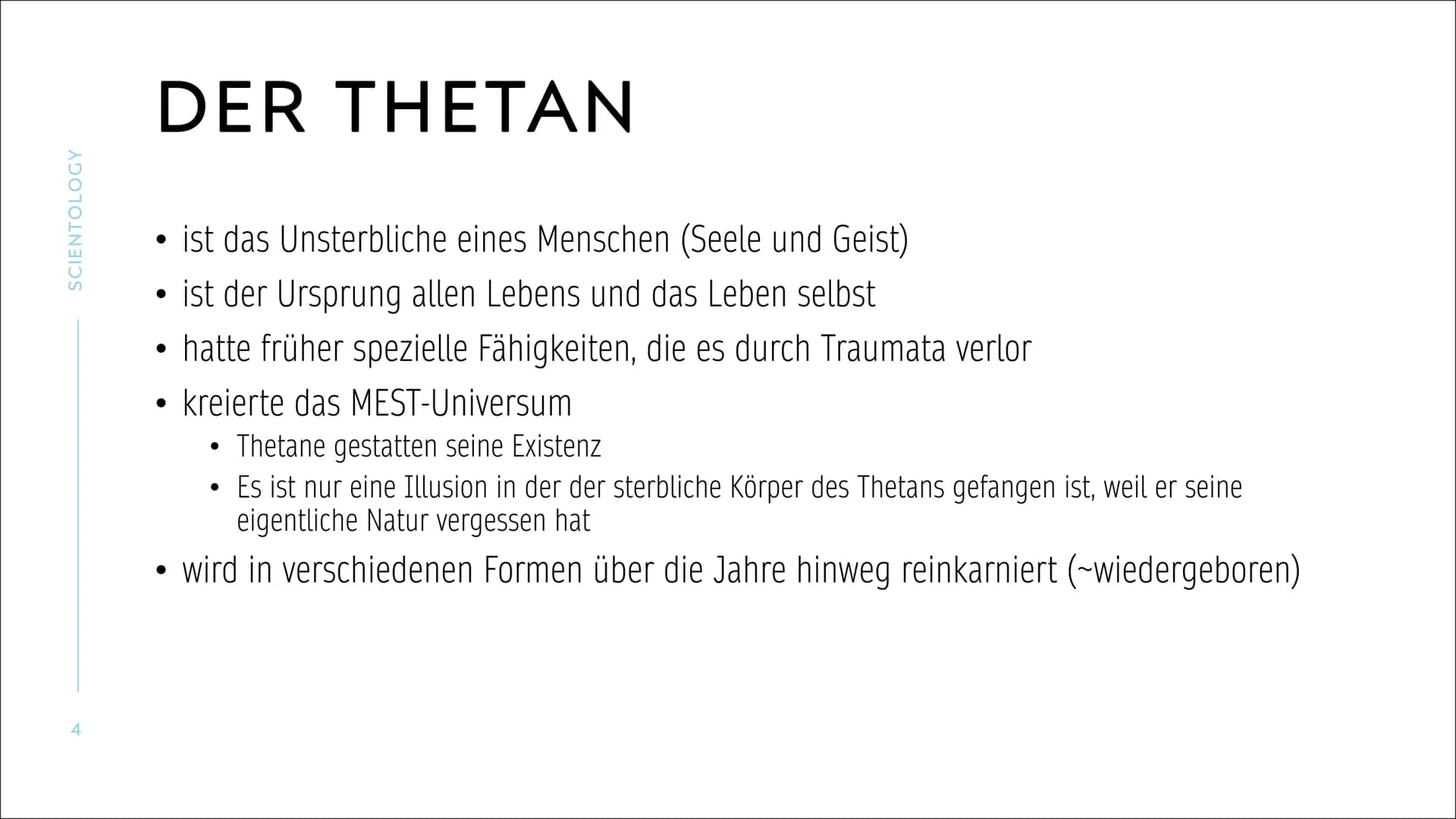 # SCIENTOLOGY 2
SCIENTOLOGY
# INHALT
- WELTBILD
- DER THETAN
- ZIEL DER SCIENTOLOGEN
- ÜBERLEBENSWILLE
- L. RON HUBBARD
- PROMINENTE SCIEN