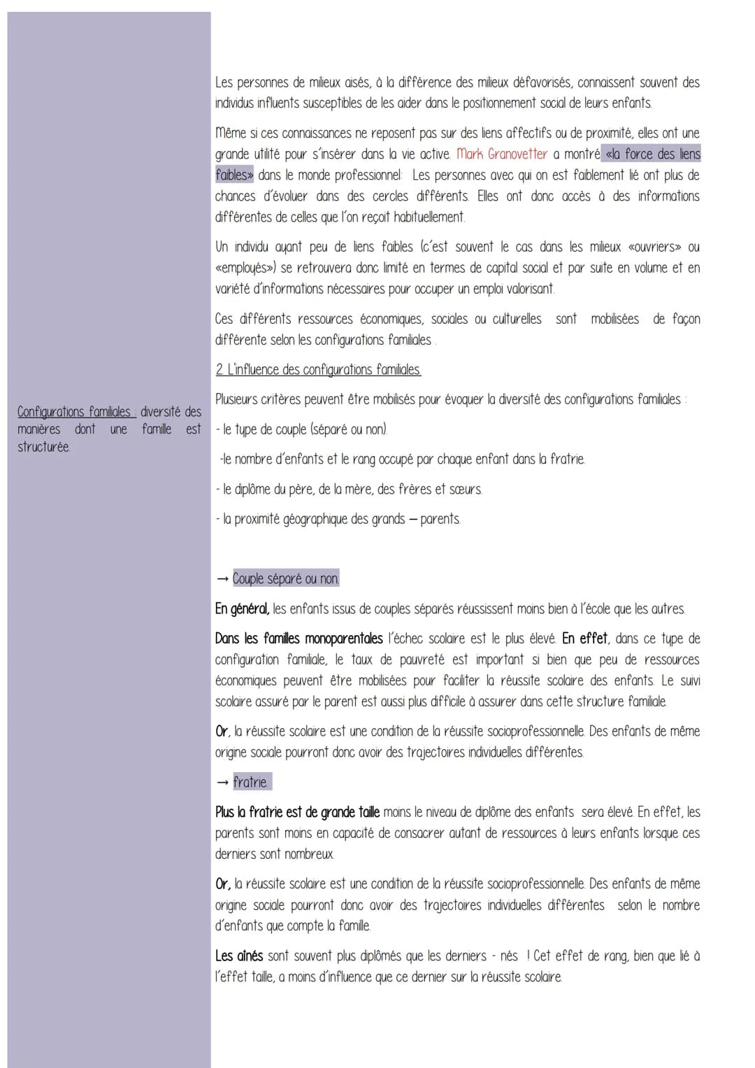 Chapitre 5 - Quels sont les caractéristiques contemporaines et les facteurs de la
mobilité sociale ?
Définitions / Mots Clefs/
Objectifs d'