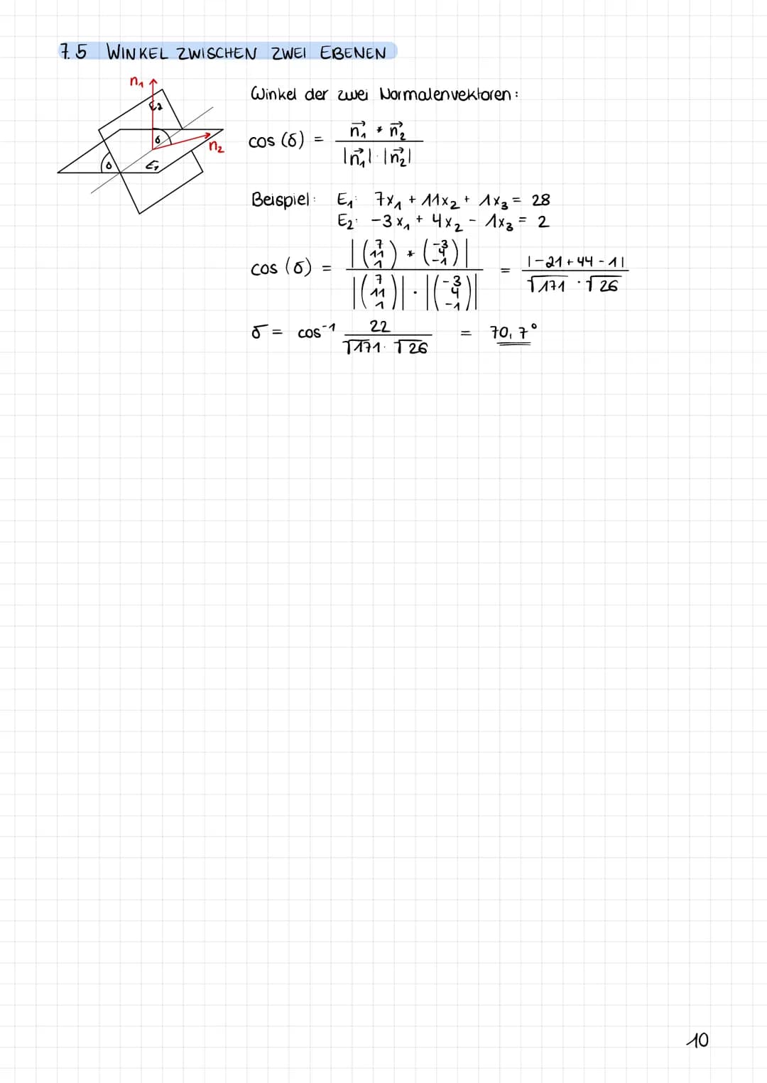# ANALYTISCHE GEOMETRIE MIT EBENEN - ZUSAMMEN FASSUNG
## 1. PARAMETERDARSTELLUNG EINER EBENE
O-Vektor
Durch einen Punkt A und zwei Vektore