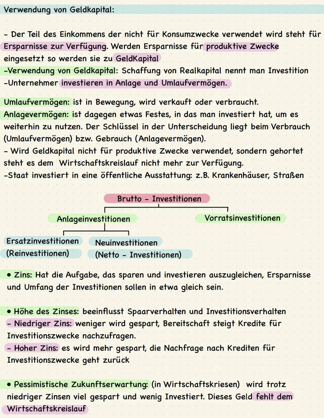 # Wirtschaft Lernzettel
Wirtschaftliche Grundlagen (Bedürfnis, Bedarf, Nachfrage)
Bedürfnis: Alle Wirtschaftlichen Wünsche der Menschen, i.