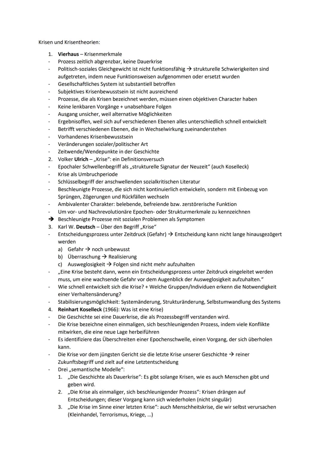 # 1. Semester: Krisen, Revolutionen und Umbrüche
Unterschiedliche Formen von Krisen
Politische Krise
Eine politische Krise entsteht, wenn