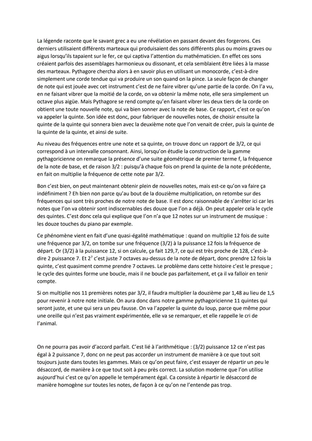 # DANS QUELLE MESURE LES MATHEMATIQUES INTERVIENNENT-ELLES
# DANS LA MUSIQUE ?
Vous vous être peut-être déjà demandé pourquoi la musique so
