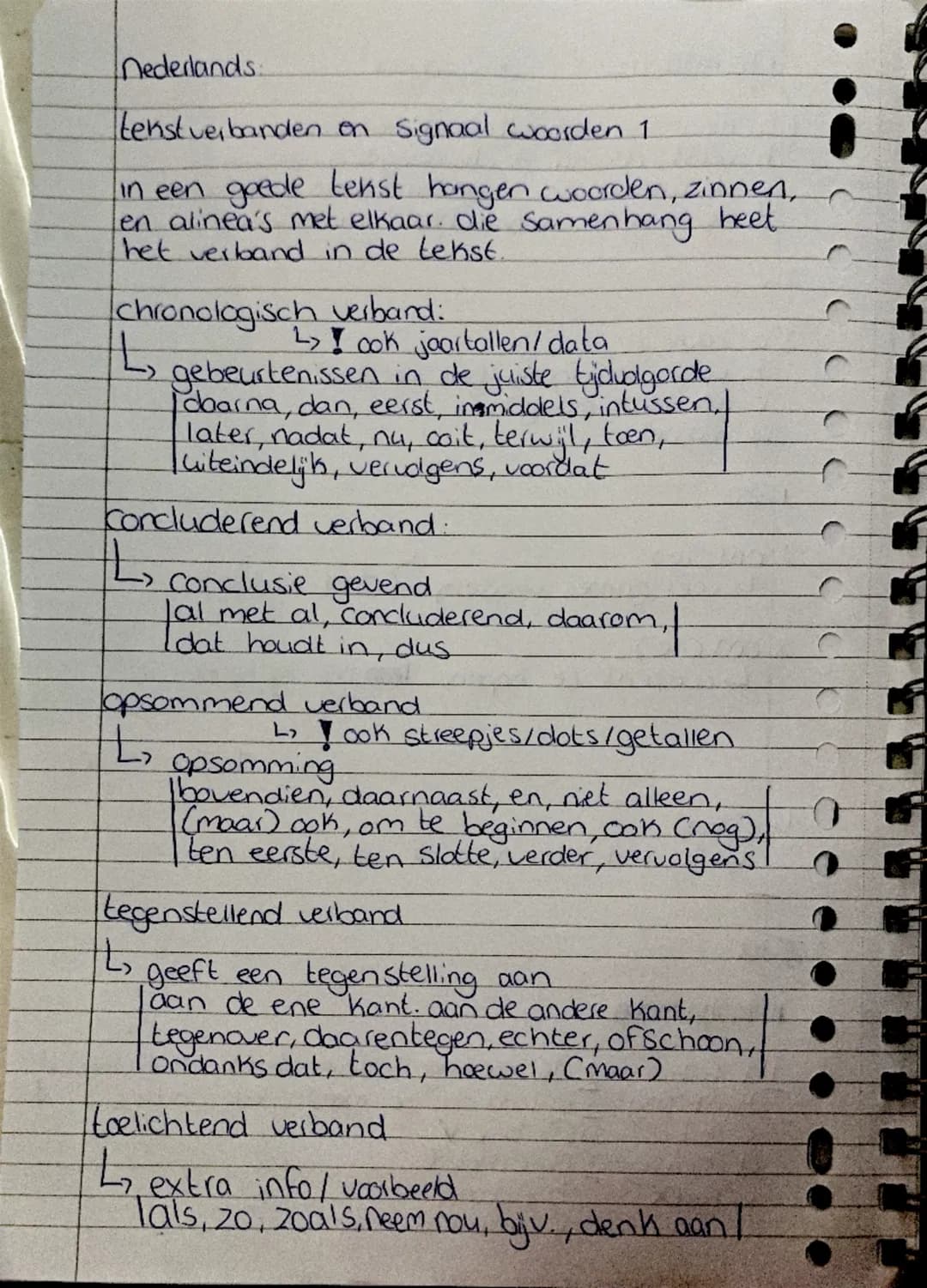 Nederlands:
tekstverbanden on signaal woorden 1
in een goede tekst hangen woorden, zinnen,
en alinea's met elkaar. die samenhang heet
het v