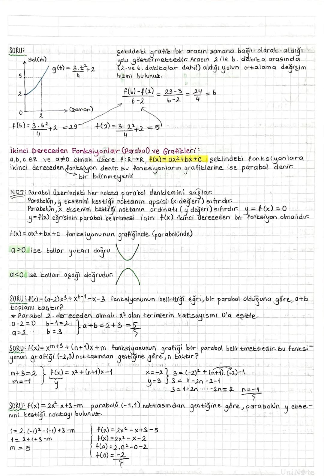 NOT: y=ax2 grafiği orrjinden geçer. I x'e Over y=0 ise
y=ax²+bx arjinder geher.
FONKSİYONLARDA UYGULAMALAR:
Fonksiyon Grafiğinin Eksenleri