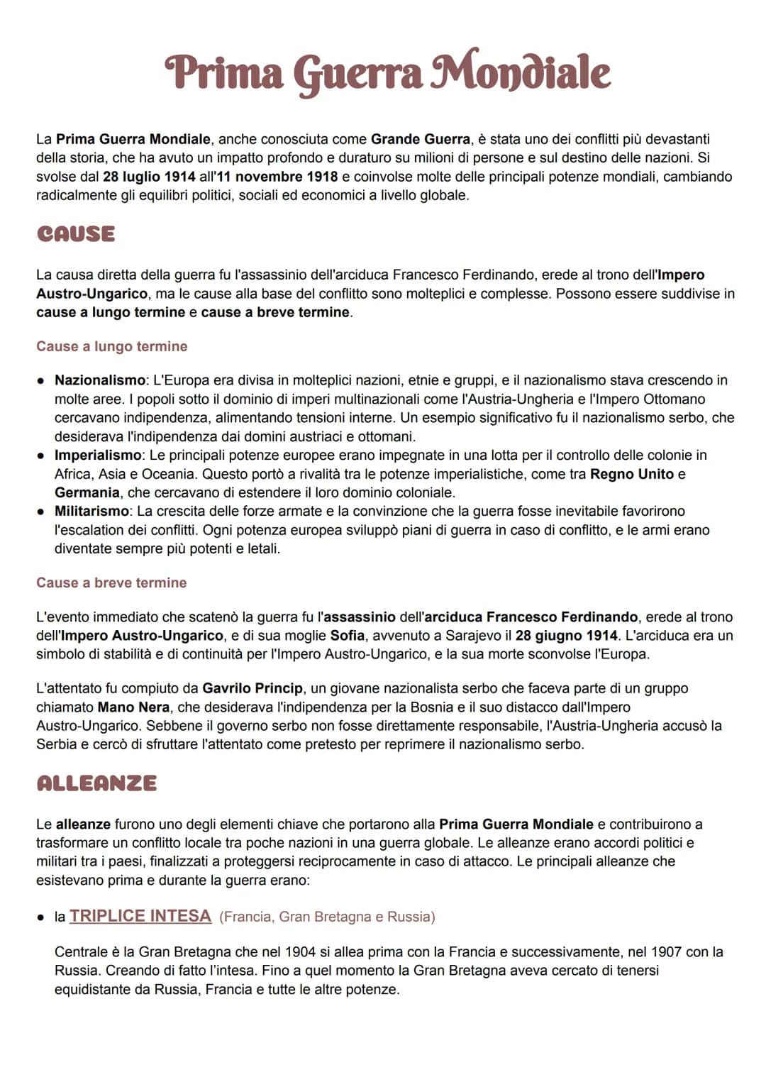 # Prima Guerra Mondiale
La Prima Guerra Mondiale, anche conosciuta come Grande Guerra, è stata uno dei conflitti più devastanti
della stori