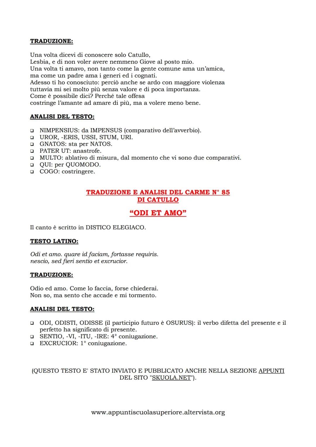 www.appuntiscuolasuperiore.altervista.org
# TRADUZIONE E ANALISI DEL CARME N° 2
## DI CATULLO
### "PASSER, DELICIAE MEAE PUELLAE"
In ques
