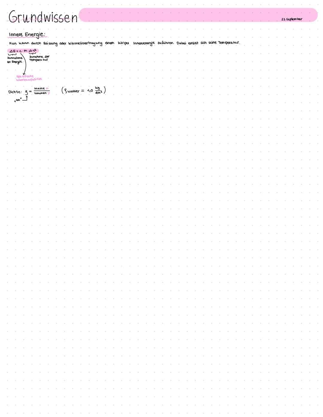# Grundwissen
14. September
1. Mechanik:
$\\frac{strecke}{ted}$
Einheiten:
$\\frac{km}{h}$
Geschwindigkeit V =
$\\frac{Geschwindigkeits