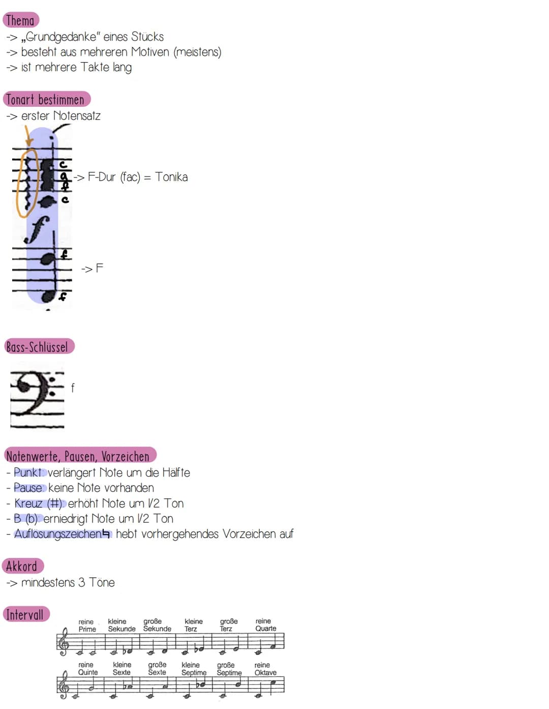 # MUSIKANALYSE
Wichtige musikalische Parameter
- Takt/ Metrum (-> Taktart)
-> gerade Taktarten zB 4/4-Takt
-> Dreier-Taktarten zB 3/4-Takt