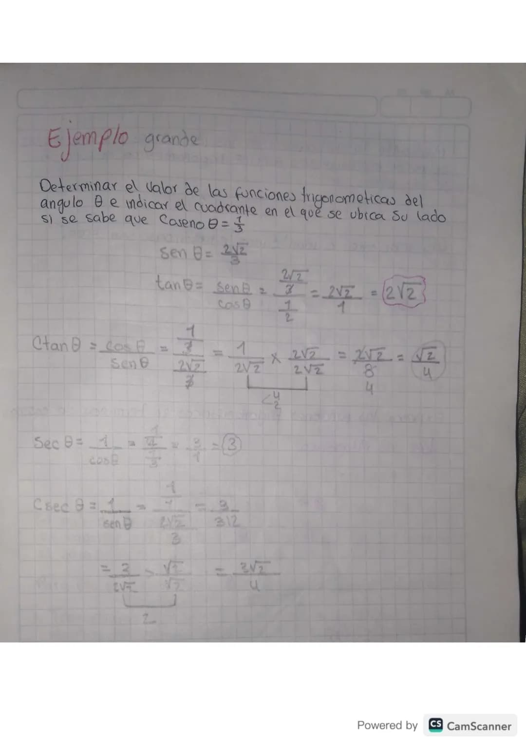 El angolo de Presion es 01, 35
TRIGONOMETRIA ANALITICA.
1. Identidades Trigonometricas
Una identidad es una igualdad entre dos expresione