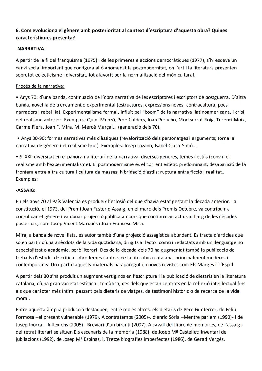 # Diccionari per a ociosos Joan Fuster
# Preguntes literatura:
1. Digues una característica o recurs que presenta l'estil de Fuster en aqu