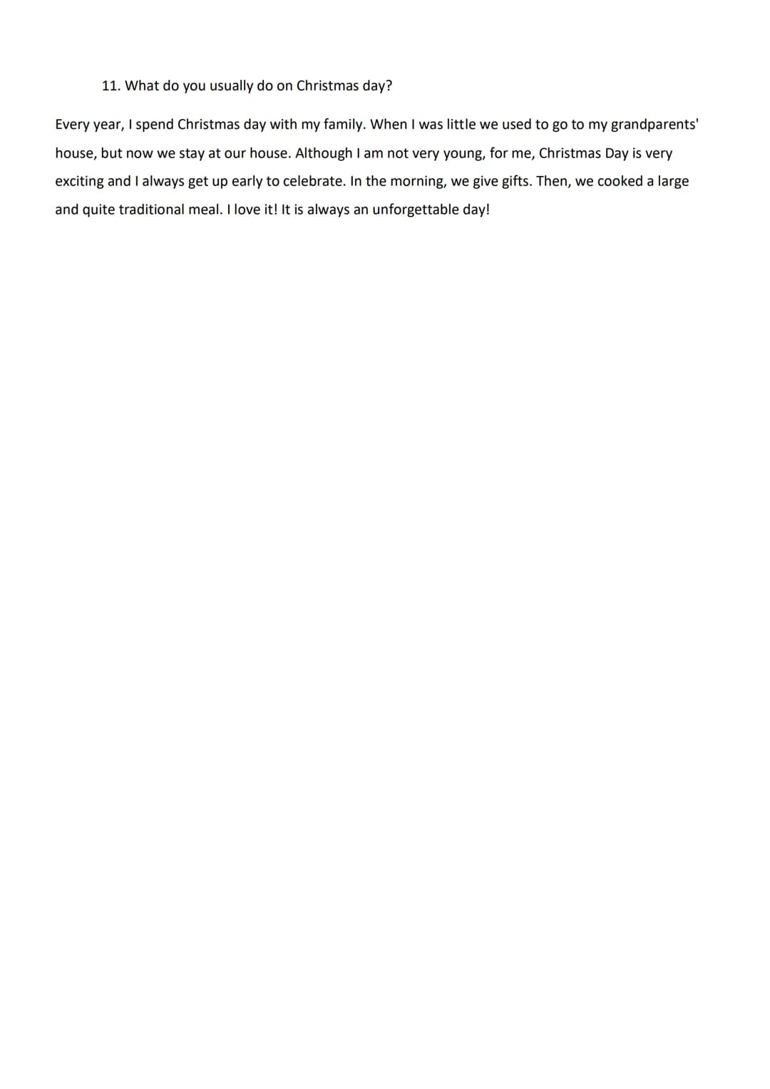Identity and Culture - GCSE Spanish Theme 1 Conversation Question Answers
1. ¿Cuál es tu celebración favorita del año? ¿Por qué?
Mi celebr