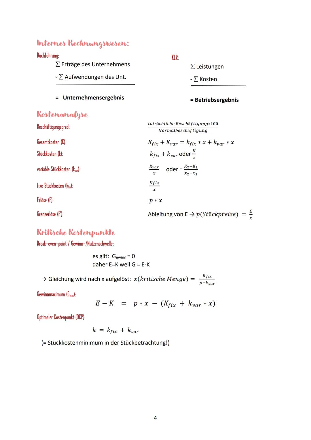| FORMELSAMMLUNG
BWL Aktien:...............................................................................................................