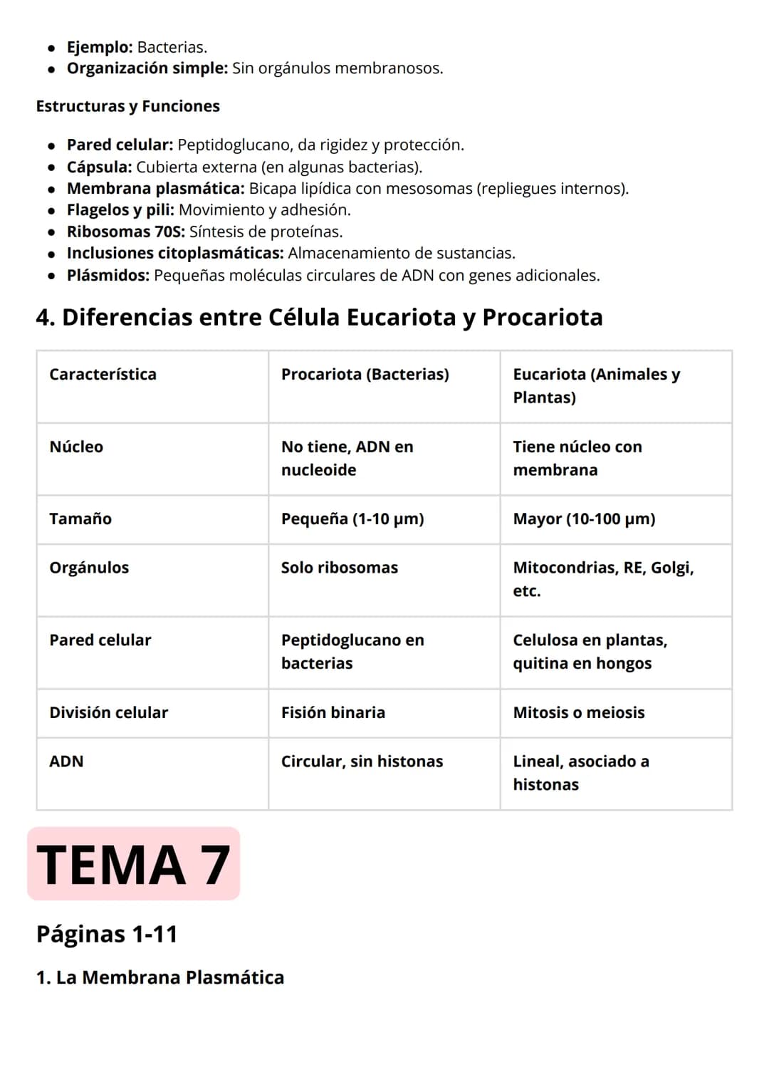 # TEMA 6: LA CÉLULA, UNIDAD
ESTRUCTURAL Y FUNCIONAL
1. Concepto de Célula y Teoría Celular
* Definición: La célula es la unidad estructu