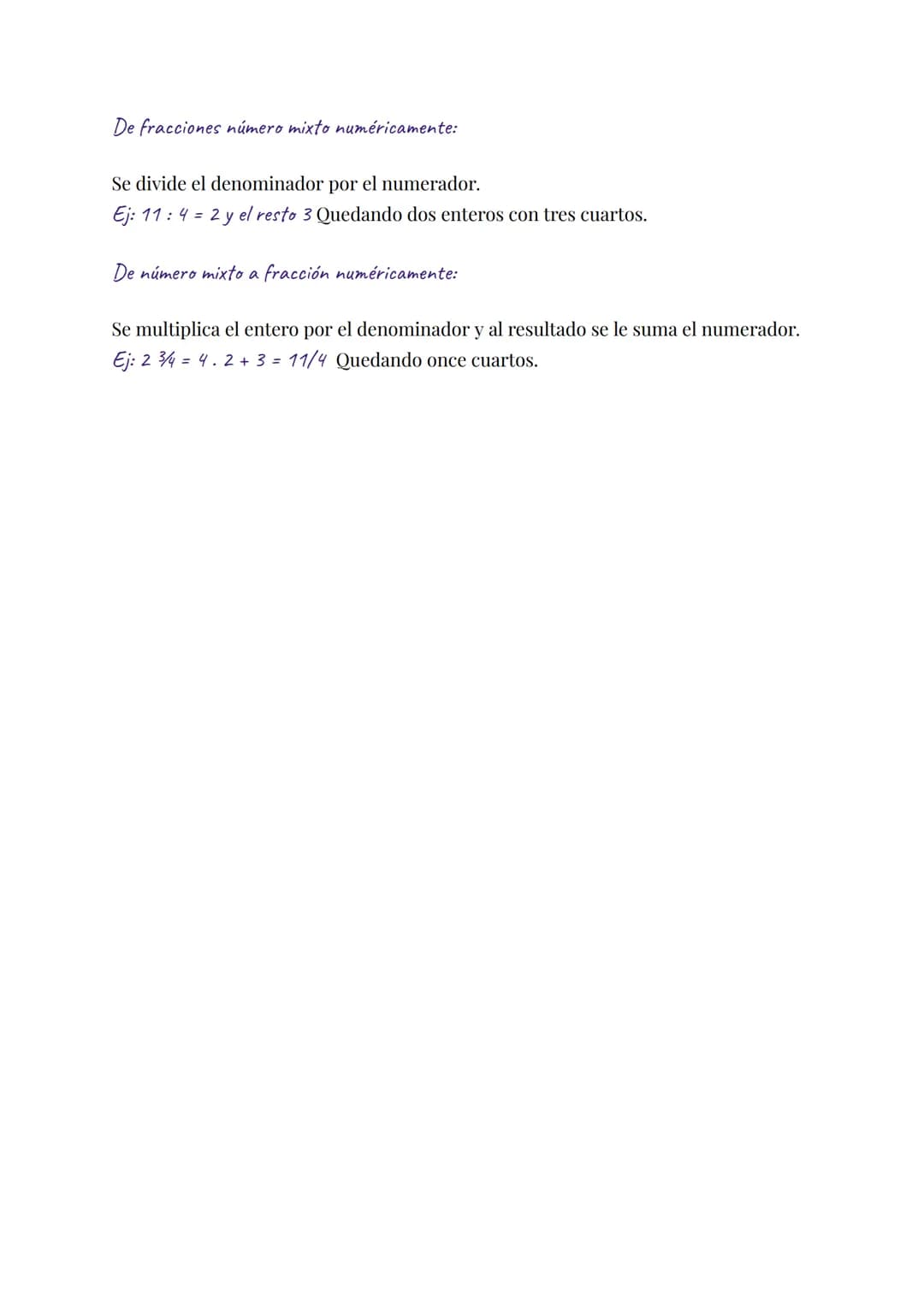 # MATEMÁTICAS
Números equivalentes
¿Cómo pasar un número mixto a fracción y viceversa? ¿Que es un número equivalente?
Un número equivalent