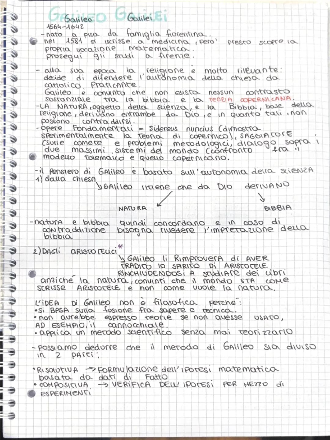 # Galileo Galilei
1564-1642
- nato a Pisa da famiglia fiorentina.
- nel 1581 si iscrisse a medicina, pero' presto scopre la
propria vocaz