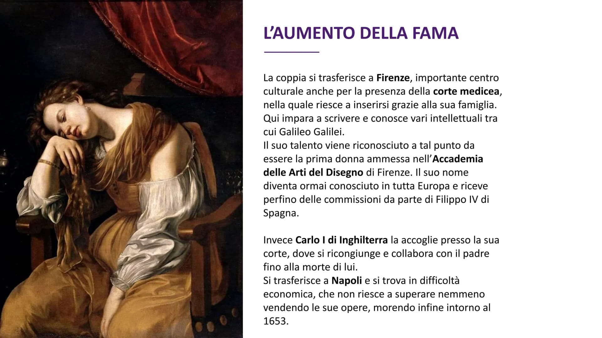 ARTEMISIA
GENTILESCHI
Skyler lapino BIOGRAFIA
# INTRODUZIONE
Artemisia Gentileschi ha sconvolto il mondo dell'arte
durante il Seicento,