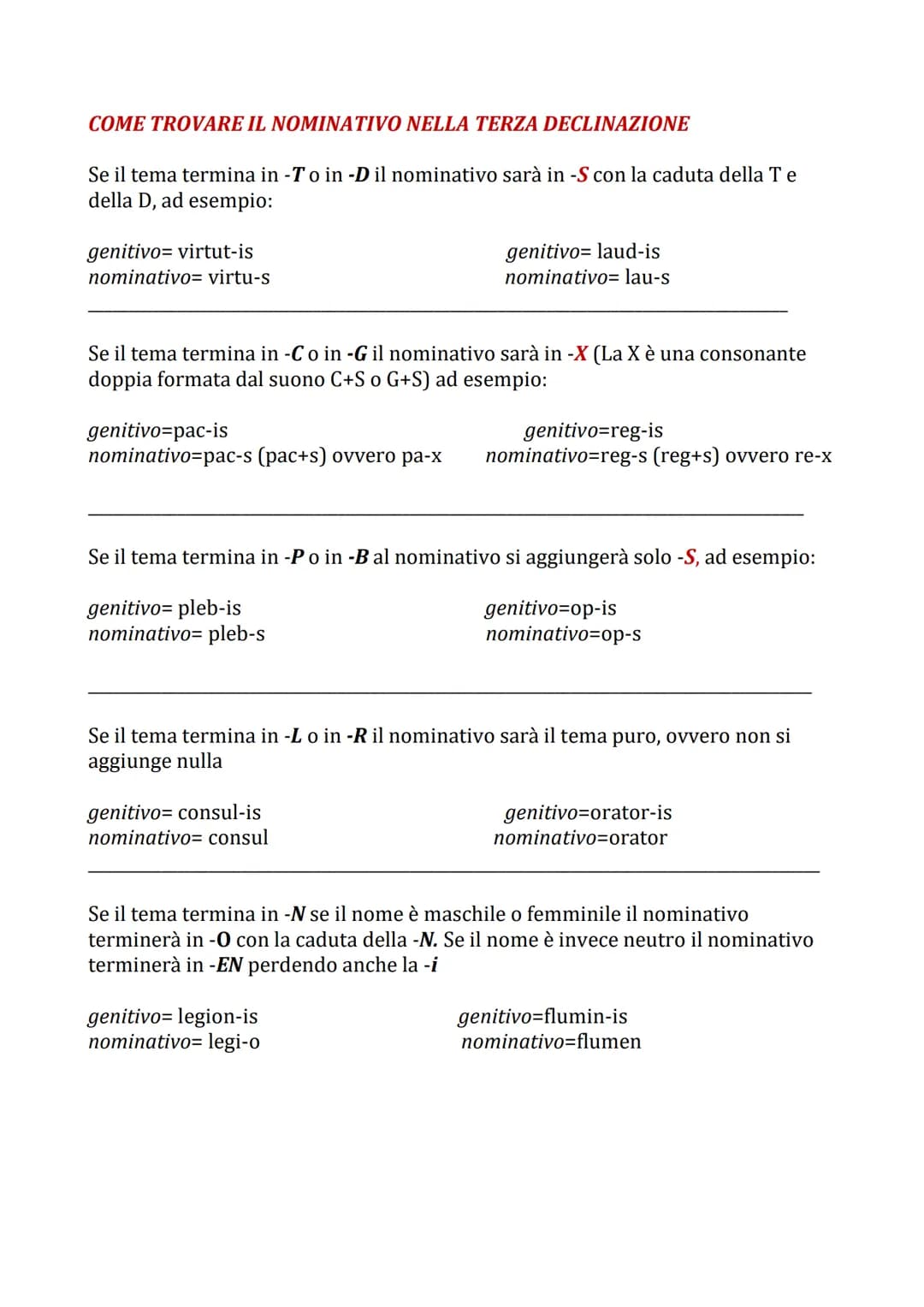 # LA PRIMA DECLINAZIONE
| | SINGOLARE | PLURALE |
| :---------- | :-------- | :------ |
| NOMINATIVO | -α | -ae |