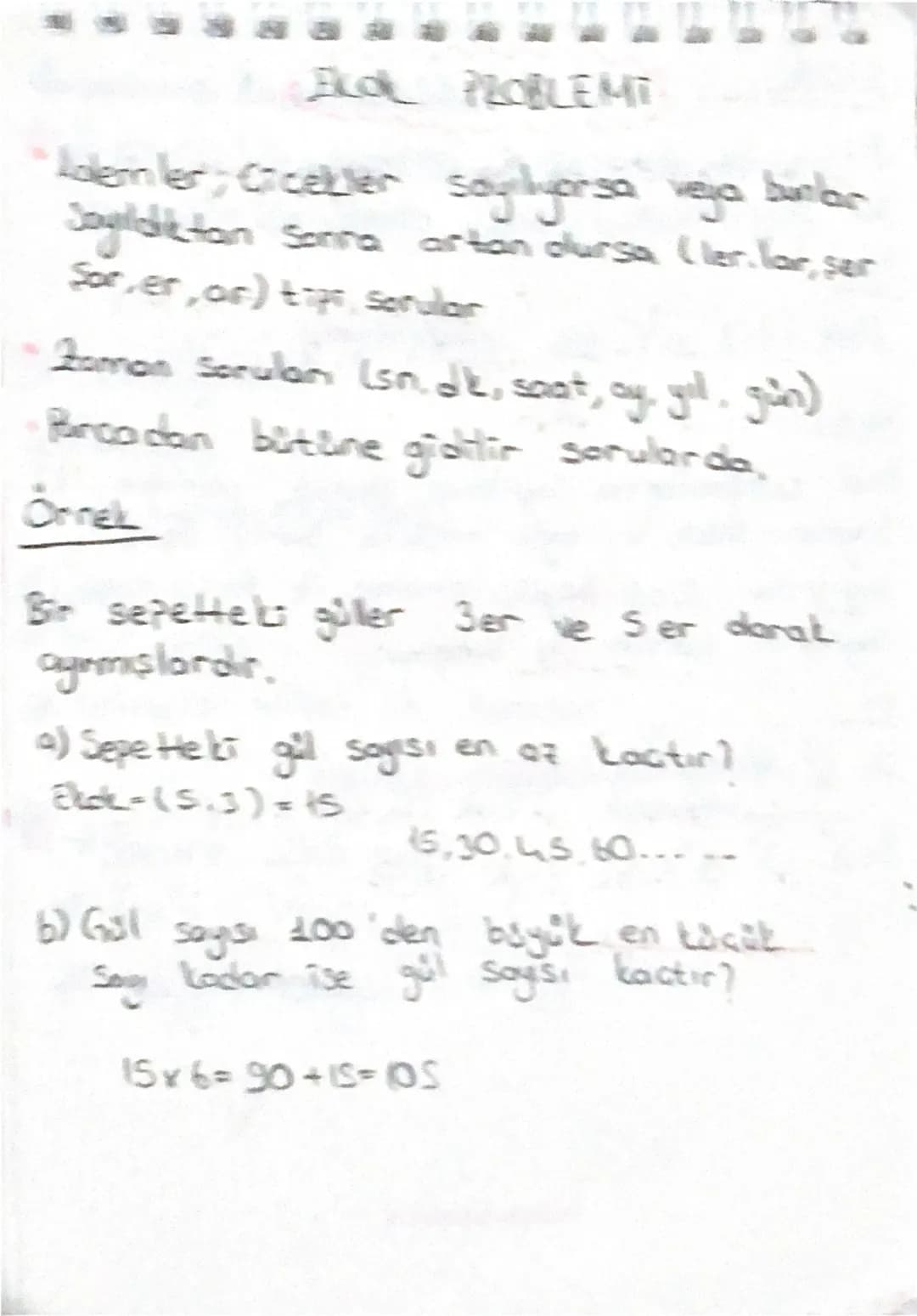 # EKOL PROBLEMT
* Lalemler; Cicekler sayılıyorsa veja bunlar
Joyıldıktan sonra artan dursa (ler.lar, ser
Sor, er, or) tipe Sorula